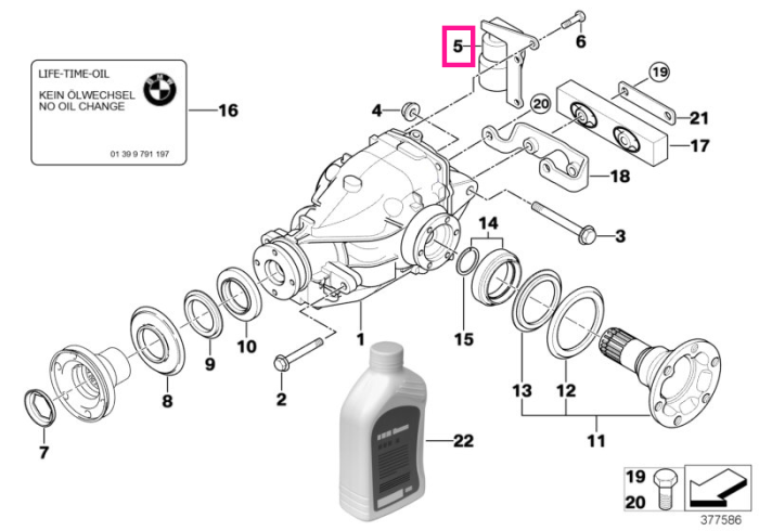 Amortizor vibratii cu suport inclus - BMW Seria 3 E46