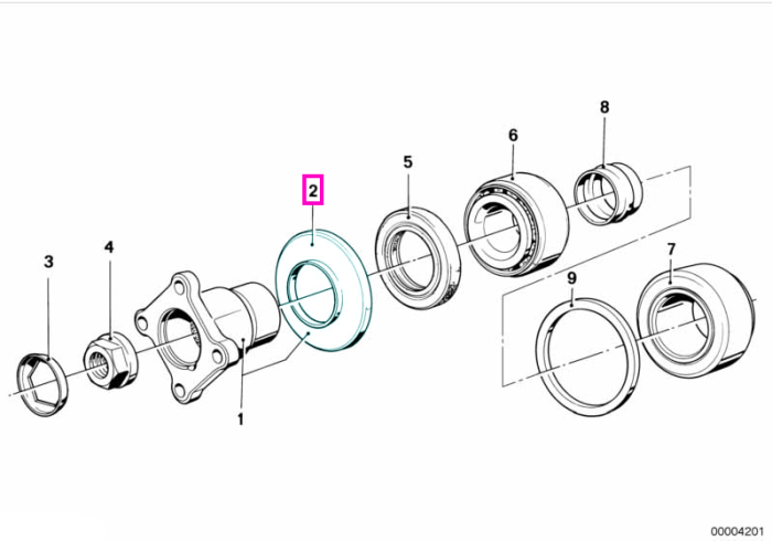 Flansa protectie, sistem transmisie, punte spate, 74 mm - BMW Seria 3 E30 E36