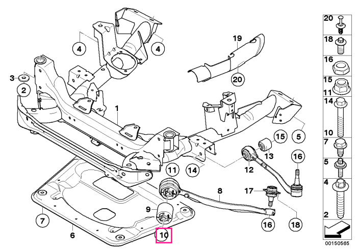 Surub, M14x108-10.9 - BMW