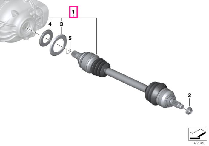 Planetara, punte spate, dreapta - BMW Seria 2 F87 M2, Seria 3 F80 M3, Seria 4 F82 F83 M4	