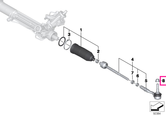 Piuliță combinată M14X1,5-10ZNNIV - BMW