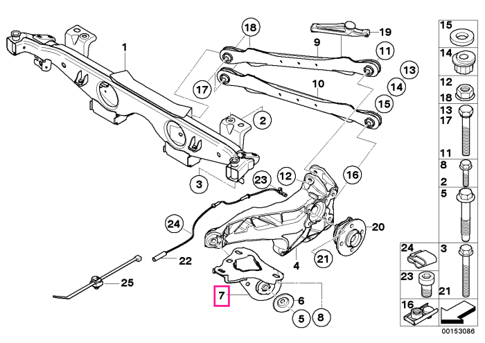 Suport brat suspensie, punte spate, dreapta - Mini Cabrio R57, Clubman R55, Coupe R58, Roadster R59, R56