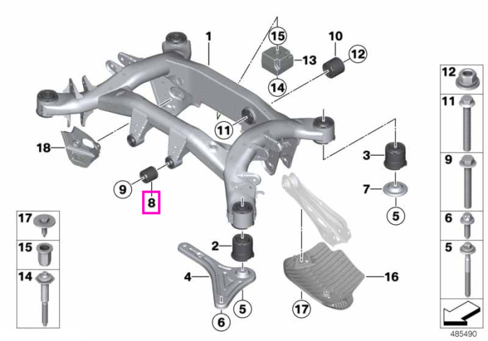 Bucsa jug punte spate - BMW X3 G01 G08, X4 G02