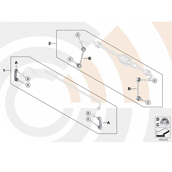 Kit reparatie bieleta bara stabilizatoare Value Parts - BMW Seria 5 F10; Seria 6 F06, F12, F13; Seria 7 F04