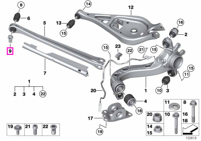 Placa de blocare (ZNS3) - BMW Seria 3 E36 E46 E93, X3 E83, Z4 E85 E86 E89