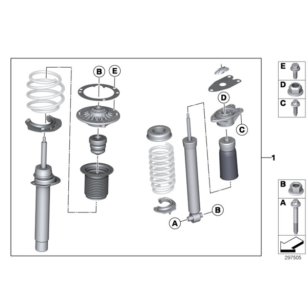 Kit retrofit suspensie sport "BMW M Performance" - BMW F20, F21, F22