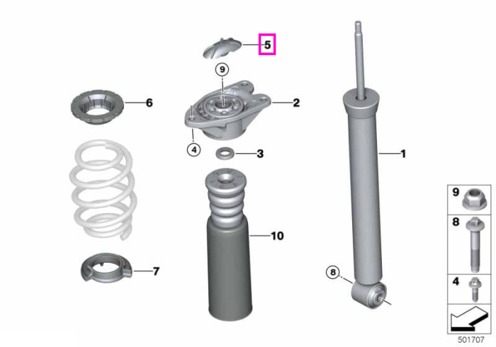 Capac flansa amortizor spate - BMW Seria 1, Seria 2, Seria 3, Seria 4, X1, X1L, X2, Zinoro - Mini Cabrio, Clubman, Countryman, F55, F56