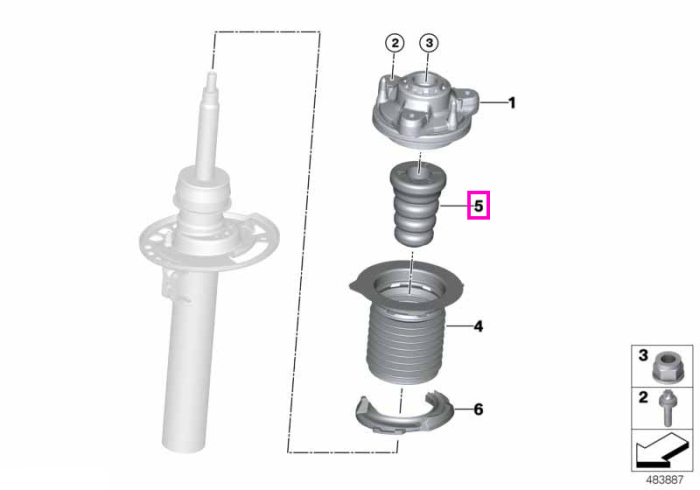 Amortizor suplimentar suspensie, punte fata - BMW X3 M F97, X4 M F98