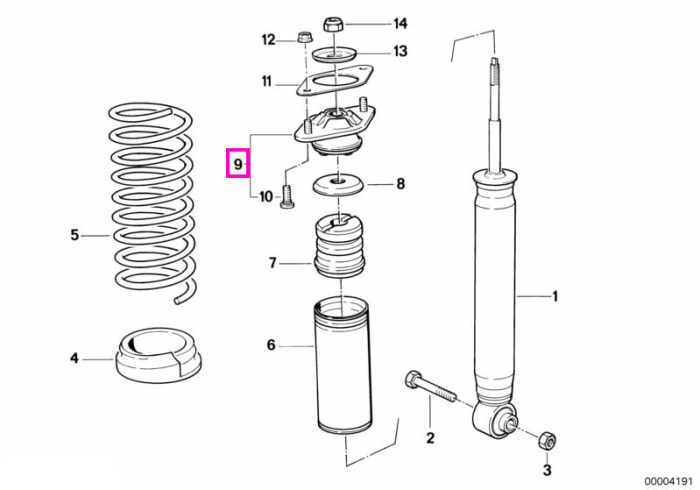 Flansa amortizor spate - BMW Seria 8 E31