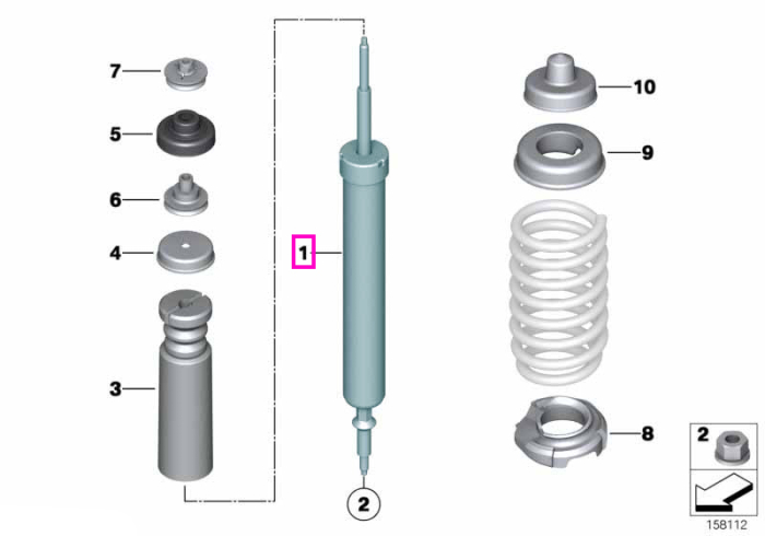 Amortizor suspensie, punte spate - BMW Seria 3 E90 E92