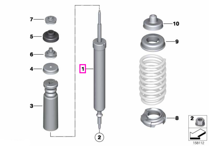 Amortizor suspensie, punte spate - BMW X1 E84