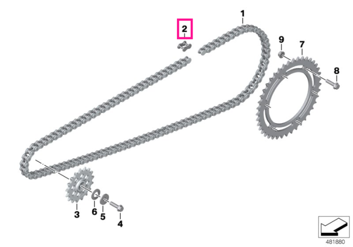 Set chain couplings - BMW Motorrad