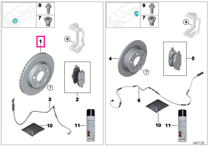 Brake disc, ventilated - BMW