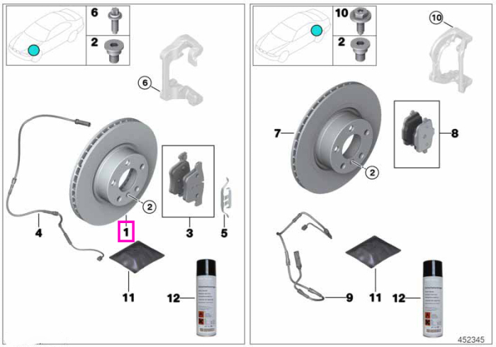 Disc frana ventilat, 328x28 mm, punte fata - BMW X3 F25, X4 F26