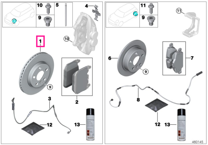 Brake disc, ventilated 348X36 - BMW