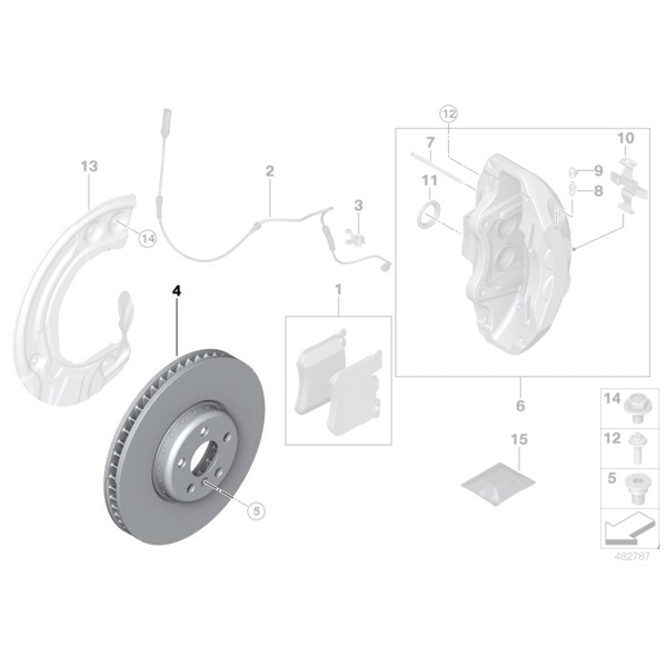 Brake disc, lightweight, ventilated 360X30 - BMW