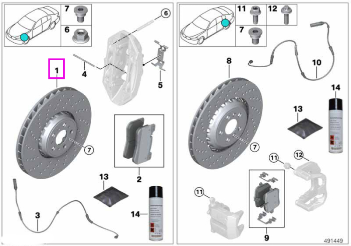 Disc frana ventilat, punte spate, dreapta - BMW Seria 2 G87M2, Seria 3 G80M3 G81M3, Seria 4 G82M4 G83M4