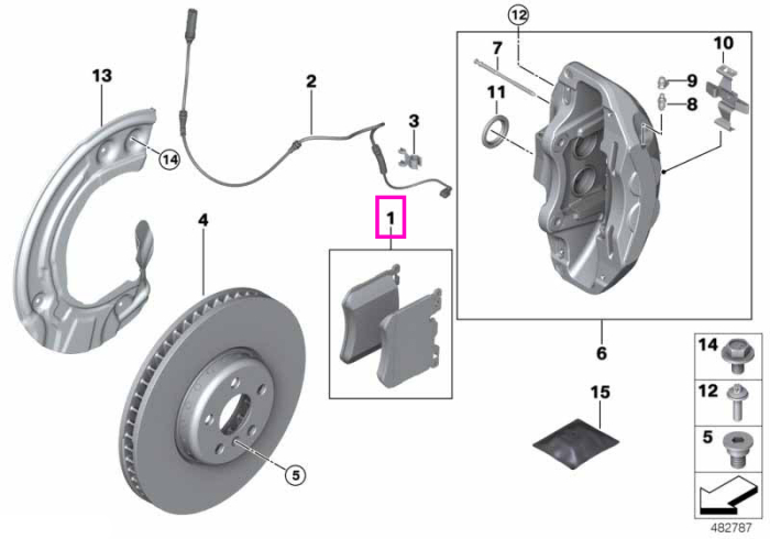 Set placute frana, punte fata, fara azbest - BMW Seria 5 G60 G61, Seria 7 G70, X3 G45