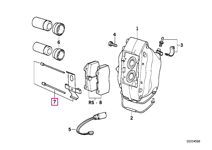Set montaj placute frana, punte fata - BMW Seria 7 E38, Seria 8 E31