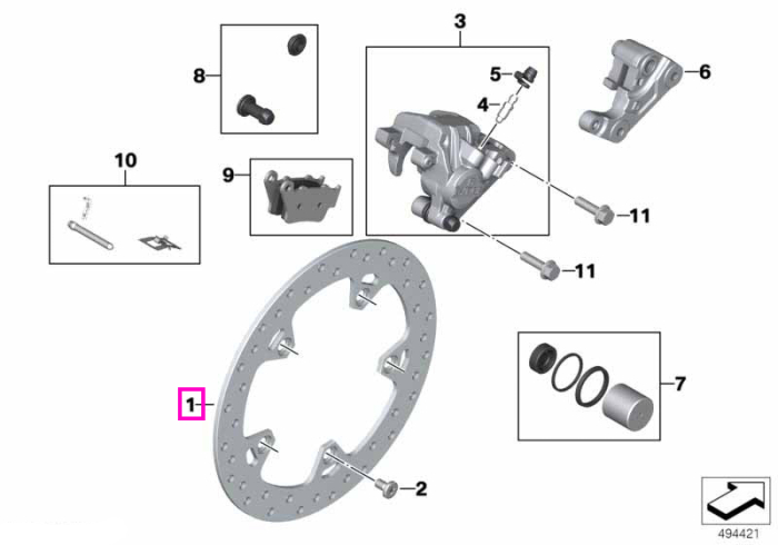 Disc frana fata - BMW Motorrad K07 (CE 04), K08 (C 400 GT), K09 (C 400 X)