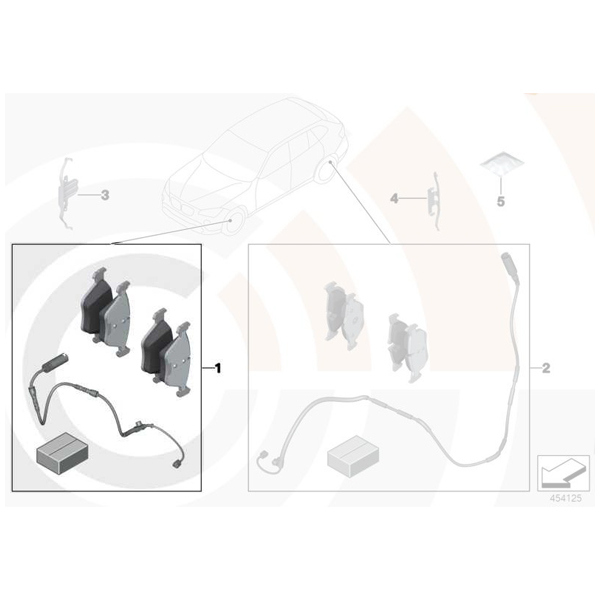 Set placute frana si senzor uzura placute frana, punte fata, Value Parts - BMW Seria 3 E90 E91 E92, X1 E84