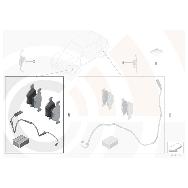 Set placute frana si senzor uzura placute frana, punte fata, Value Parts - BMW X1 E84