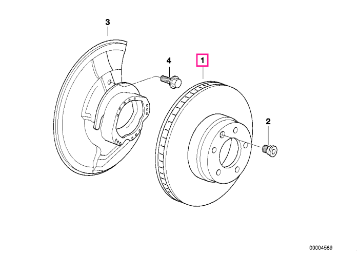 Disc frână ventilat 334X32 - BMW
