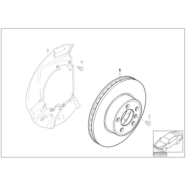 Disc frână ușor ventilat 348X30 - BMW