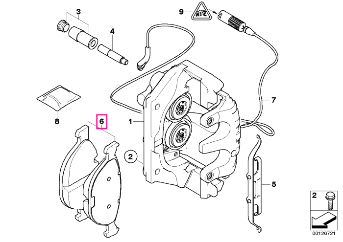 Set placute frana, punte fata, fara azbest - BMW Seria 3 E46 - tip motor S54