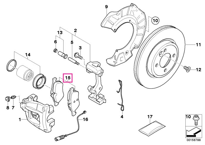 Set placute frana, punte fata, fara azbest - Mini Cabrio R52, R50, R53