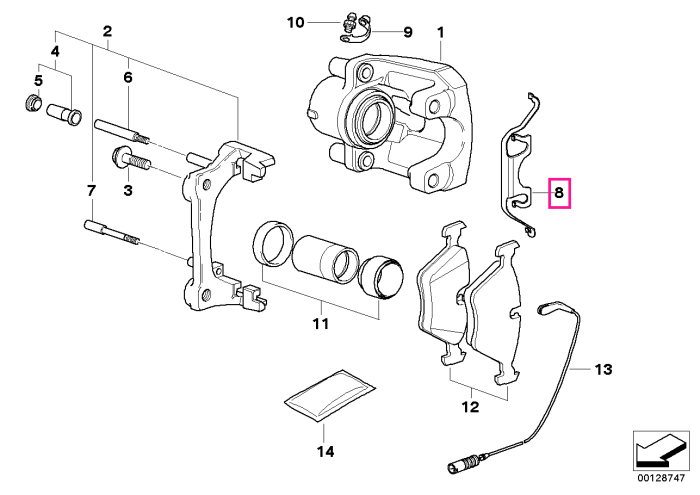 Siguranta etrier fata 296X10,5 - BMW Seria 1 E81 E82 E87 E87 LCI E88, Seria 3 E90 E90 LCI E91 E92 E93 F30 F30 LCI F35 F35 LCI, Seria 5 E60 E61 LCI X1 E84, BMW Z4 E89, BMW Zinoro M12