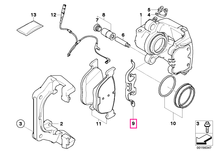 Siguranta etrier punte fata - BMW X5 E70 F15, X6 E71 F16