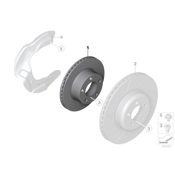 Disc frână ușor ventilat 340X30 - BMW