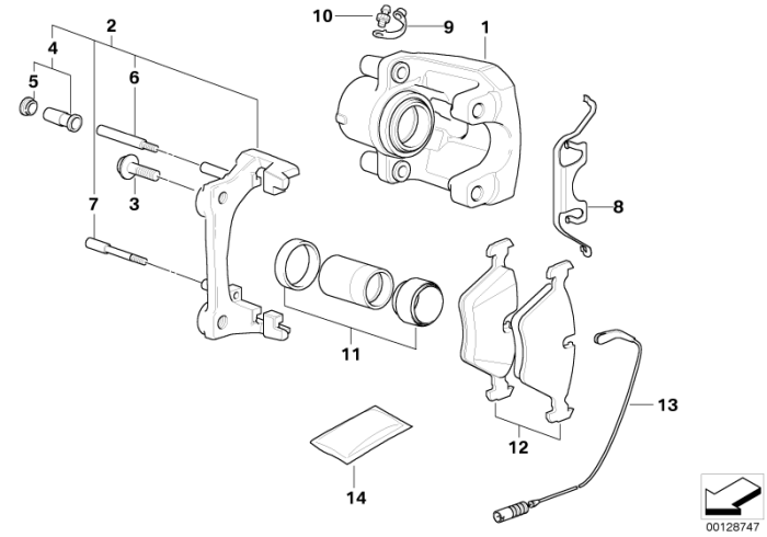 Set placute frana fara azbest, punte fata - BMW Seria 5 E60 E61, Seria 6 E63 E64