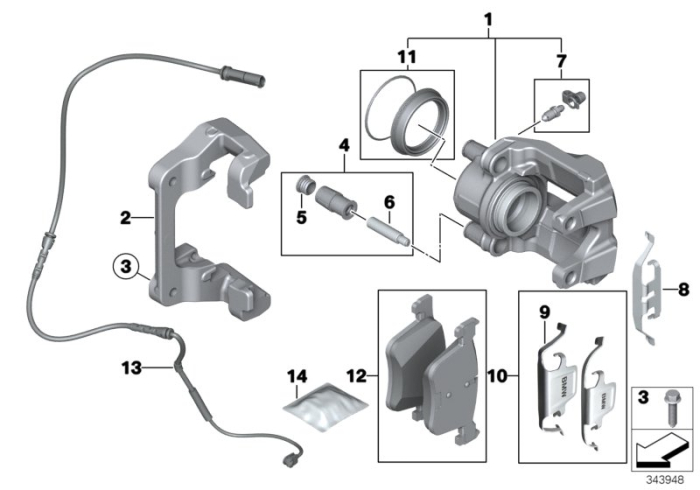 Set placute frana, punte fata - BMW Seria 1 F20 F21, Seria 2 F22 F23