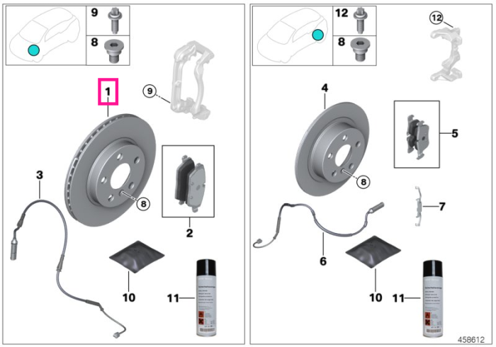 Brake disc, ventilated 307X24 - BMW