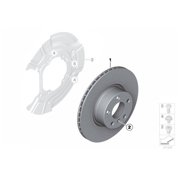 Brake disc, ventilated, right 348X30 - BMW