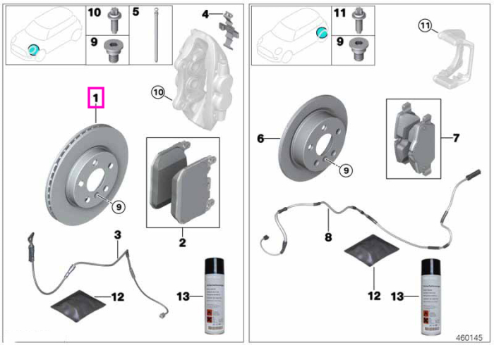 Disc frana ventilat, punte fata, lightweight, 395x36mm, stanga - BMW Seria 3 G20 G21, Seria 4 G26, Seria 7 G11 G12, Seria 8 G14 G15 G16, X5 G05, X5L G18, X6 G06, X7 G07