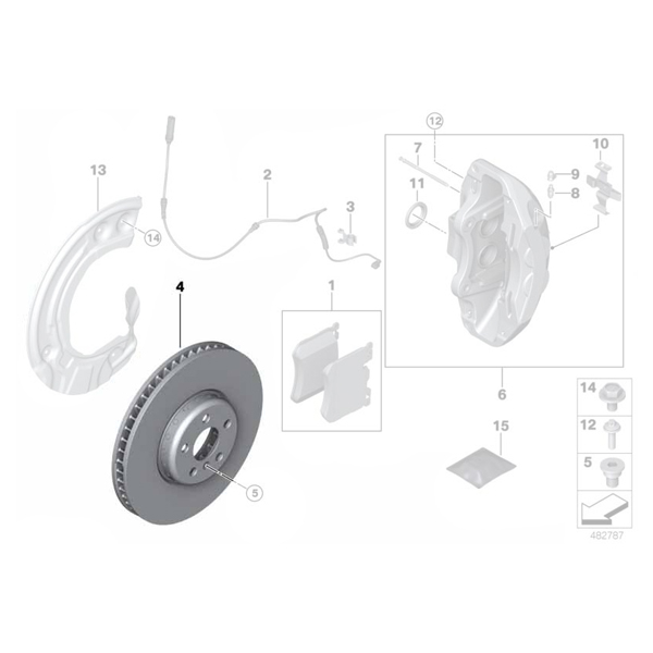 Disc frână stânga 395X36 - BMW