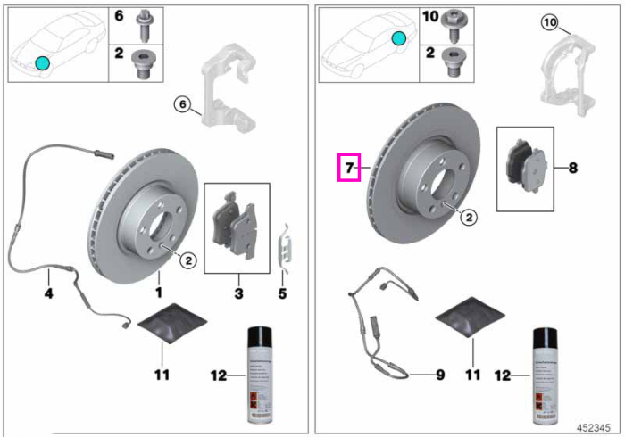 Disc frana ventilat, punte spate, 300x20mm - BMW Seria 2 G42, Seria 3 G20 G21 G28, Seria 4 G22 G23 G26