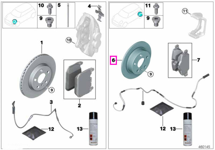  Disc frana ventilat, punte spate, stanga sau dreapta, Ø345mm (345X24) - BMW Seria 4 G26, i4 G26, X5L G18
