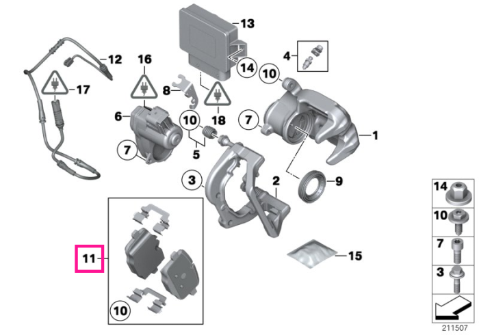 Set placute frana, punte spate, M Performance - BMW Seria 5 M5 F10, Seria 6 M6 F06 F12 F13