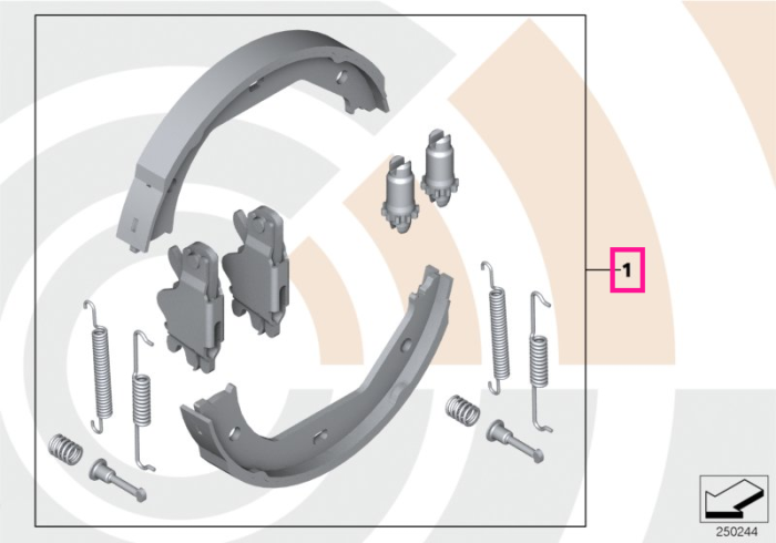 Set saboti frana - Value Parts - BMW Seria 1 F20 F21