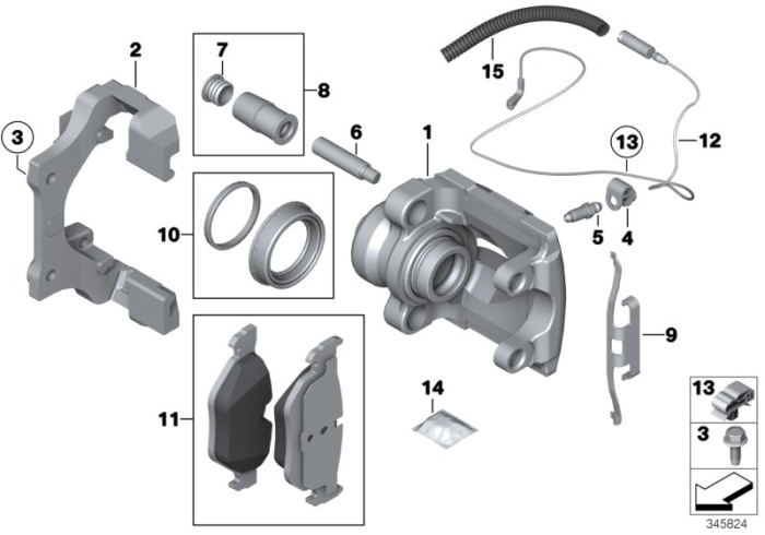 Set placute frana, punte spate, fara azbest - BMW Seria 3 E90 E91 E92 E93, X1 E84