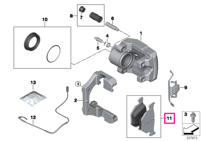 Set placute frana, punte spate, fara azbest - BMW X6 E71