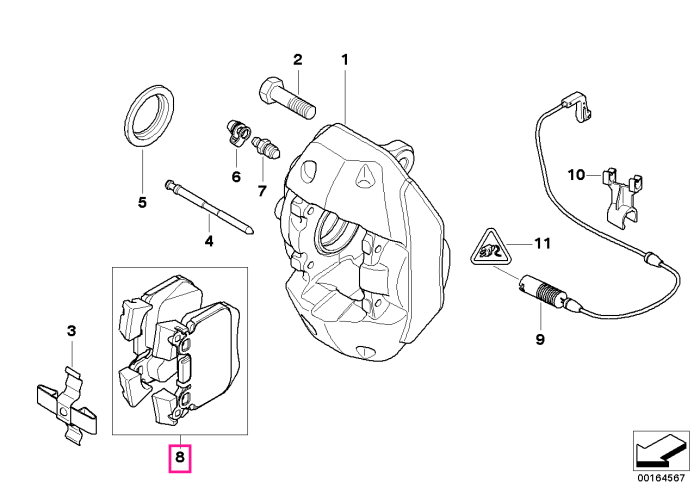 Set placute frana, punte spate, fara azbest - BMW Seria 1 E81 E82 E87 E88, Seria 3 E90 E91 E92 E93