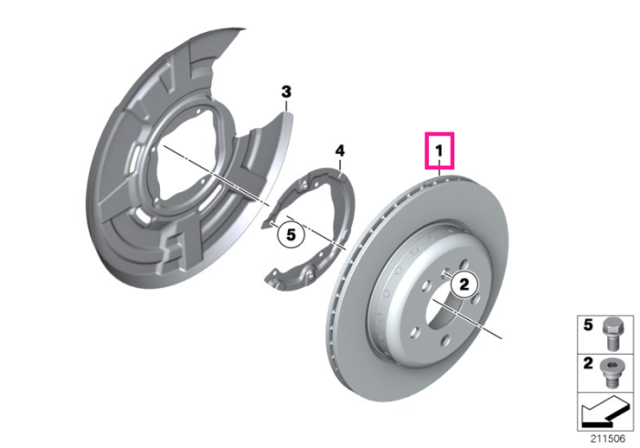 Brake disc, ventilated 330X20 - BMW