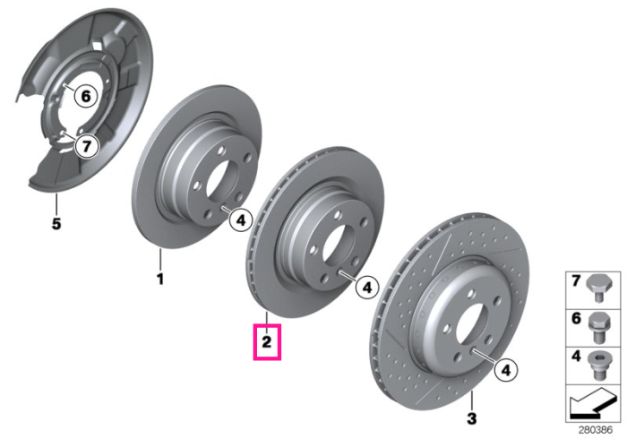 Disc frana ventilat, punte spate, 330x20mm - BMW Seria 3 F30 F31 F34 F35, Seria 4 F32 F33 F36