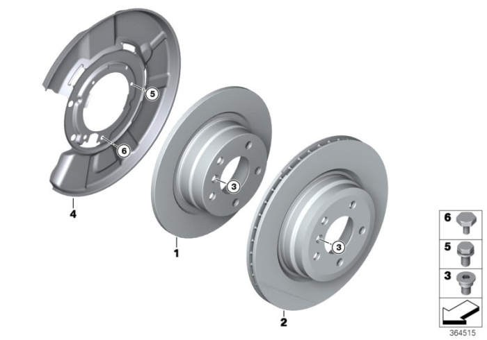 Disc frana ventilat, punte spate, stanga sau dreapta, Ø300mm - BMW Seria 1 E81 E87, Seria 3 E90 E91 E92 E93, X1 E84