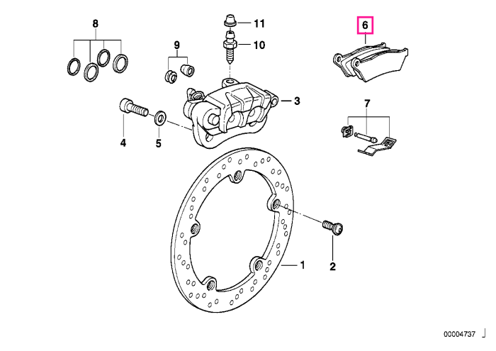 Set placute frana, roata spate, metal sinterizat, D=26/28mm - BMW Motorrad 259C, 259, K25, K26, K27, K28, K29, R21, R22, R28